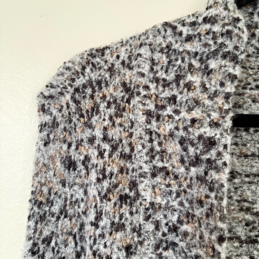 Tribal Marled Gray Cardigan Sweater Size Large - Picture 2 of 14